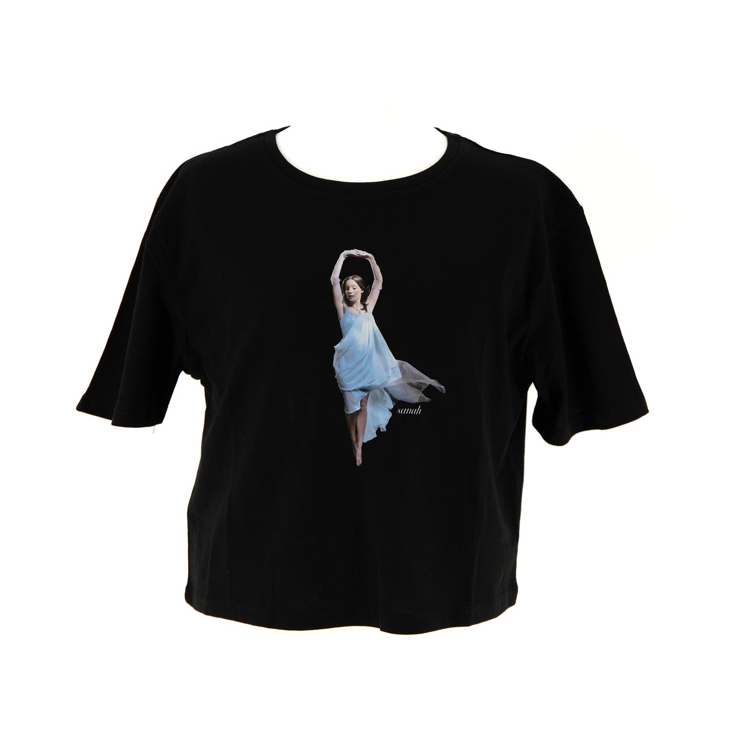 Czarna koszulka „sanah” kids crop