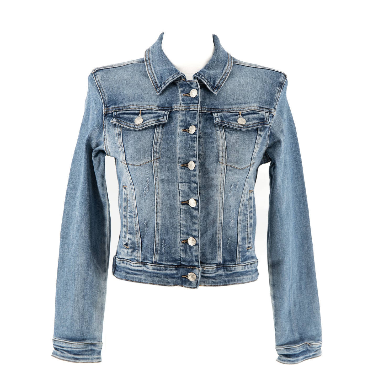 Damska/kids kurtka z haftowaną ważką bogato ozdobioną – niebieski jeans