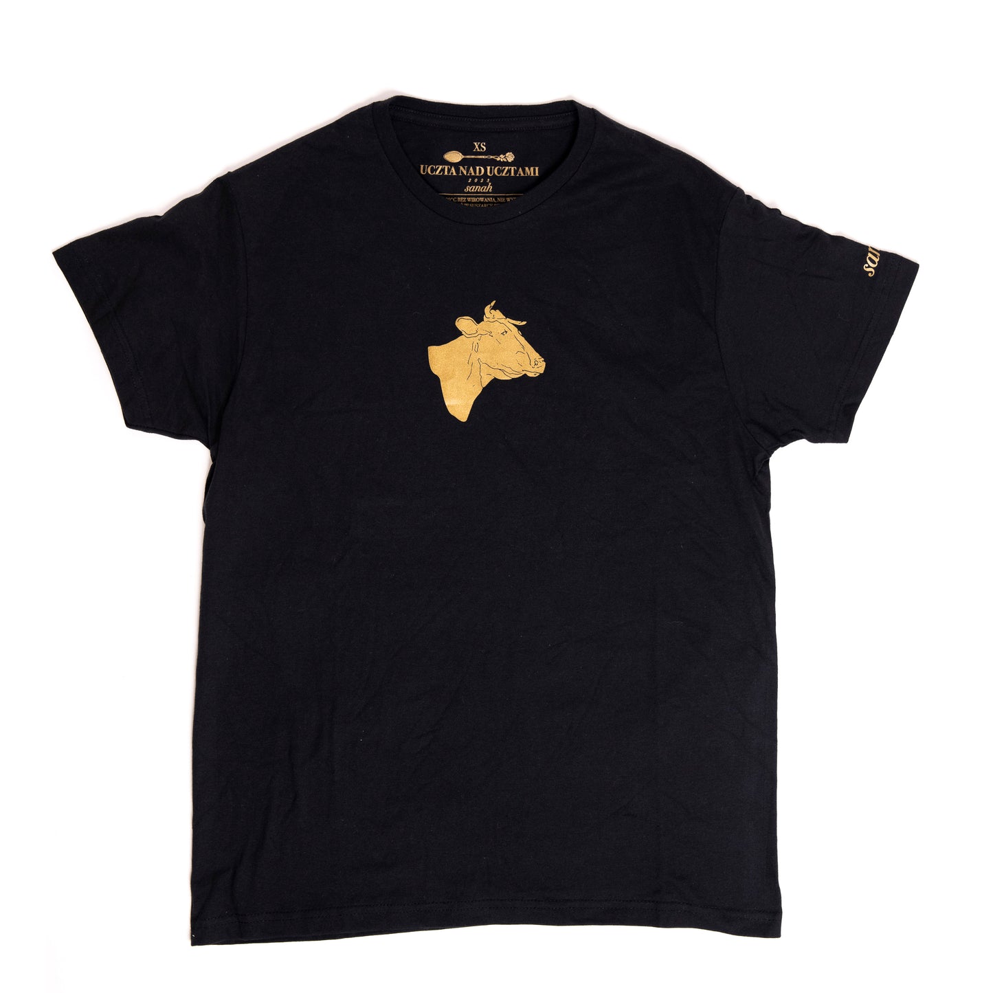 WYPRZEDAŻ Koszulka czarna krowa unisex