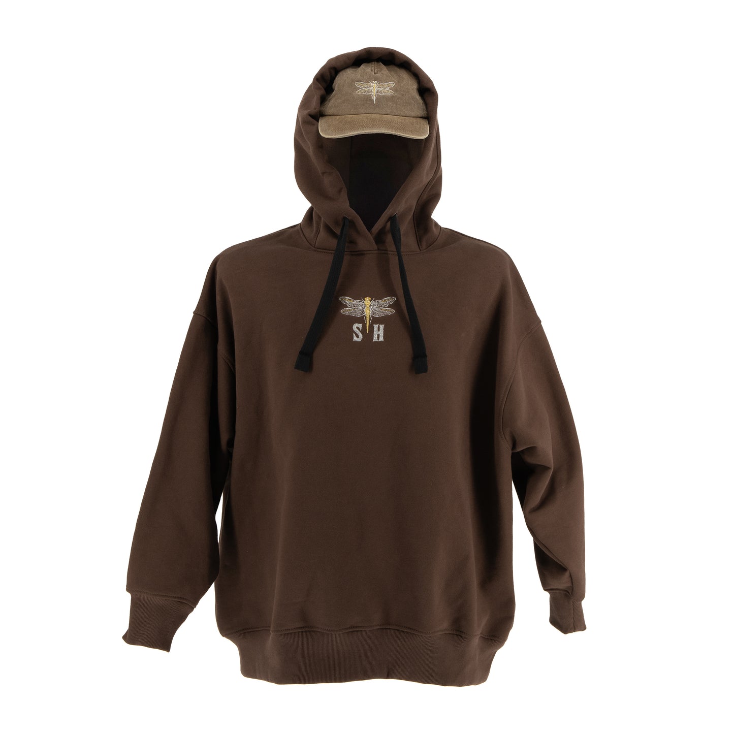 Bluza z haftowaną ważką oversize premium
