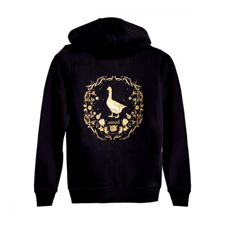 Rozpinana bluza unisex ze złotym emblematem