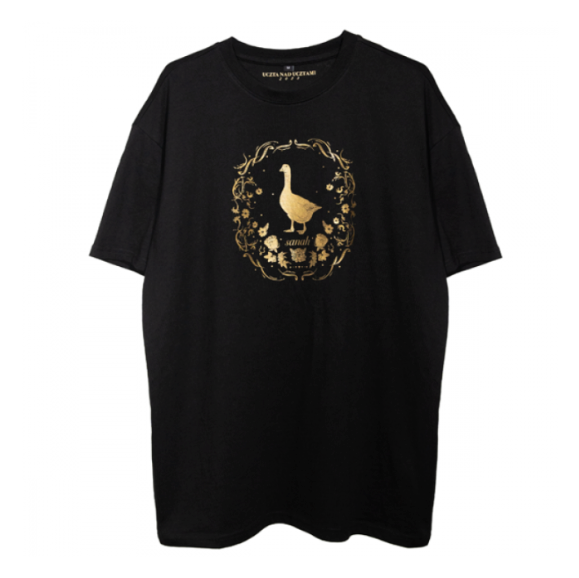 Koszulka czarna unisex nadruk złoty