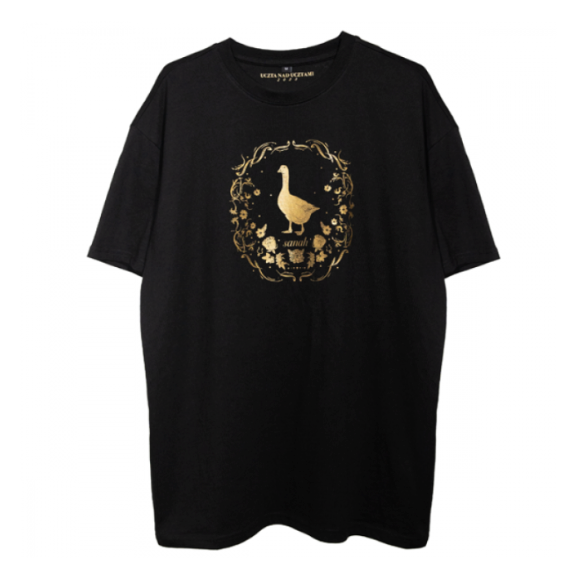 Koszulka czarna damska/ kids czarna nadruk złoty