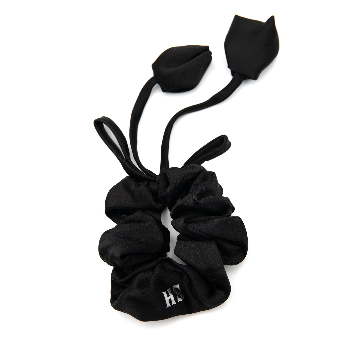 Gumka do włosów kwiatki czarna