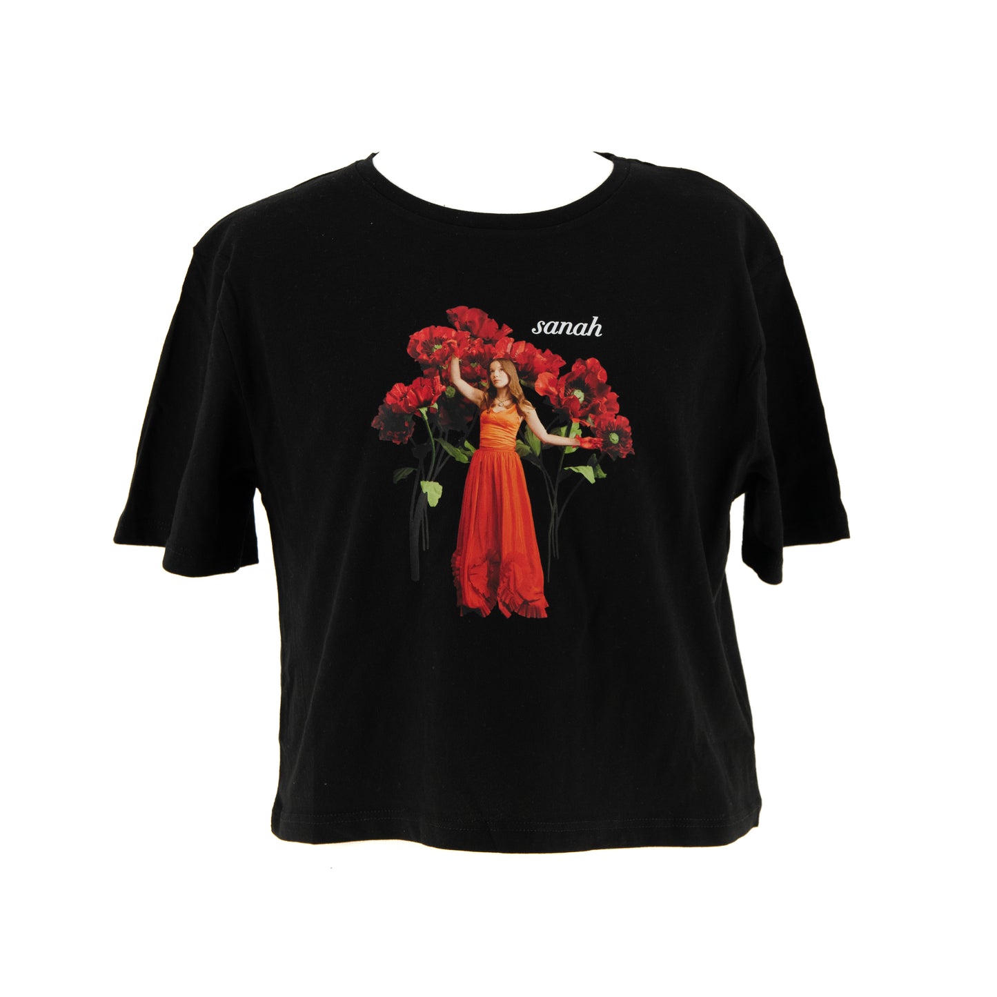 Czarna koszulka „maki” kids crop