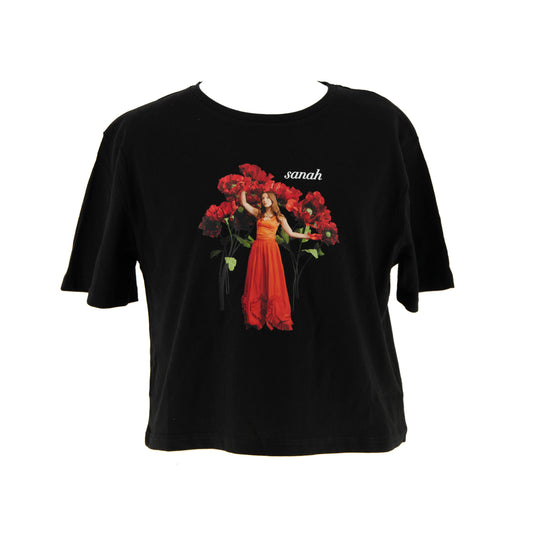 Czarna koszulka „maki” kids crop