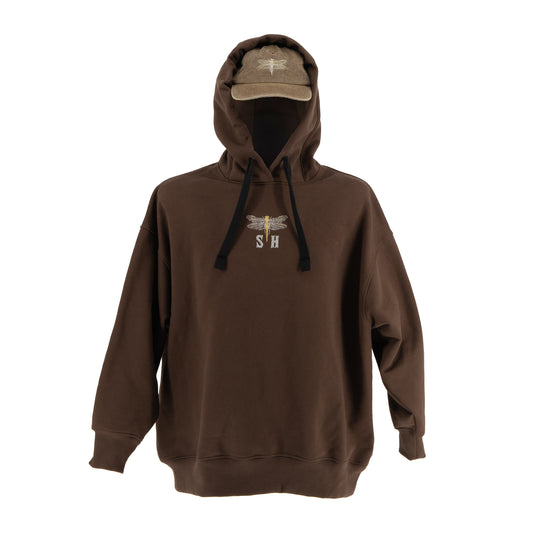 Bluza z haftowaną ważką oversize premium