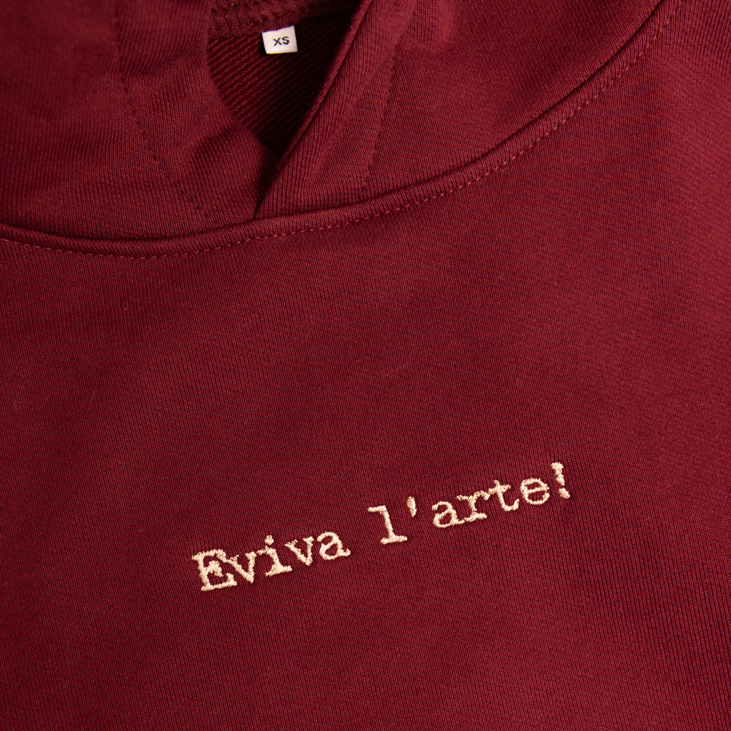 Bluza "Eviva L’ arte" poezyją opisana bordo premium