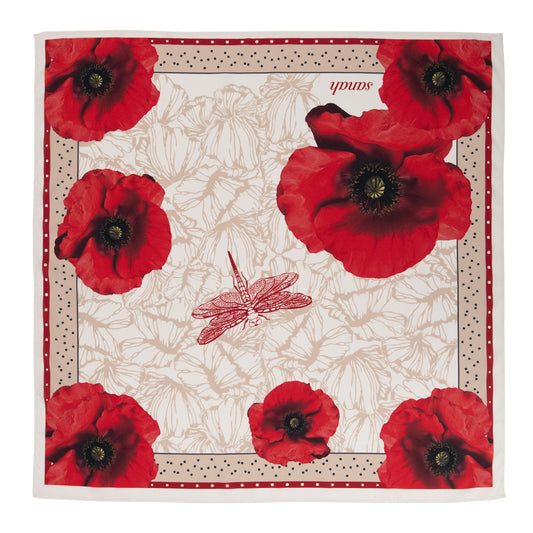 Makowa apaszka 70x70 cm