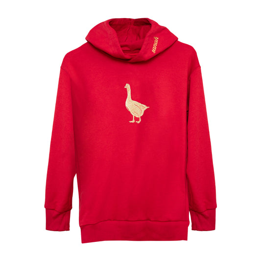 Bluza czerwona kids ze złotą gęsią