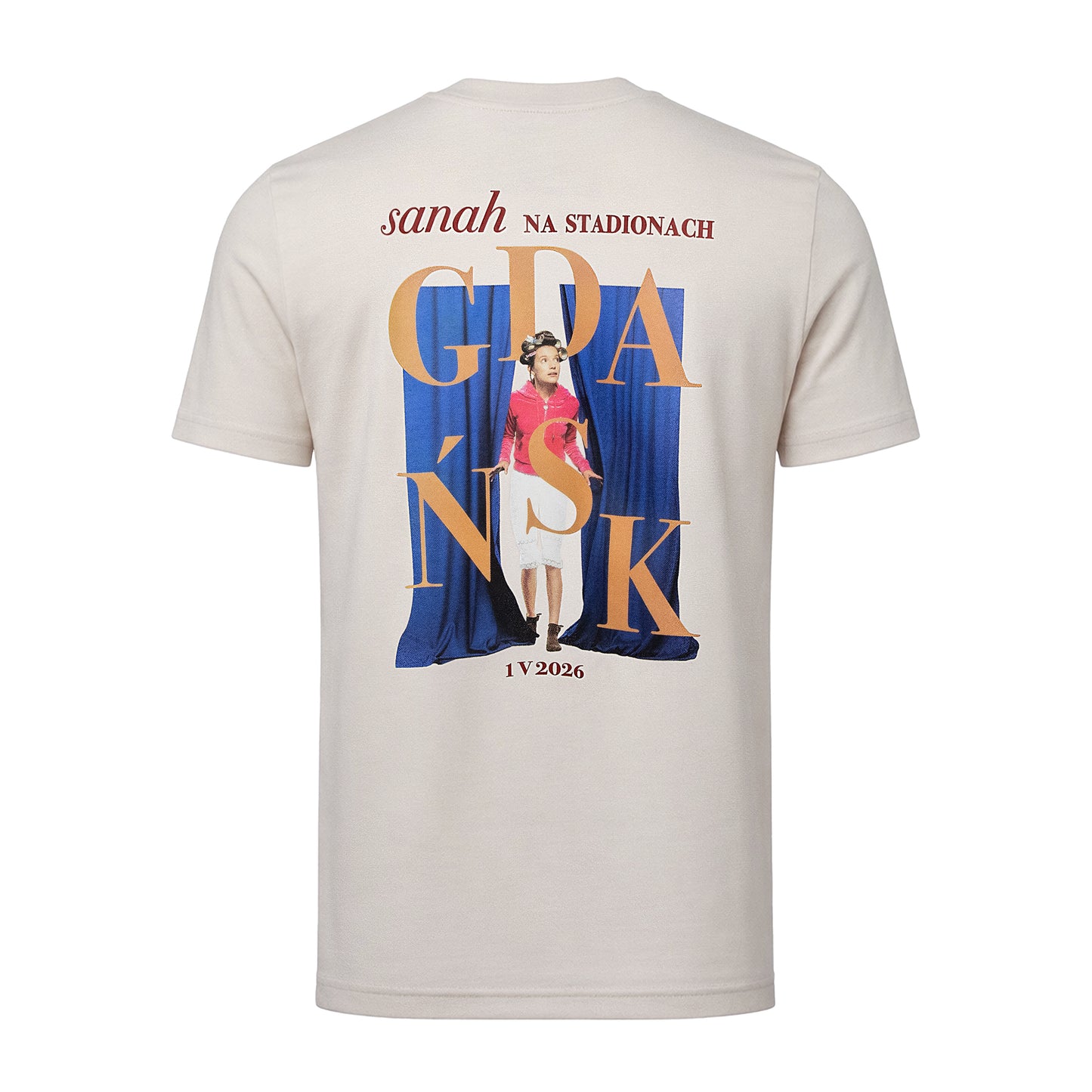 Kremowa koszulka unisex  sanah na stadionach "Gdańsk"