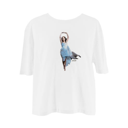 Biała koszulka „sanah” kids crop