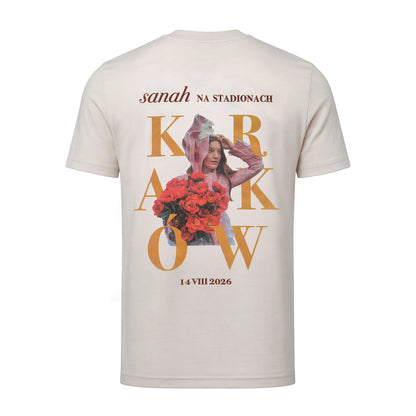 Kremowa koszulka unisex sanah na stadionach "Kraków"
