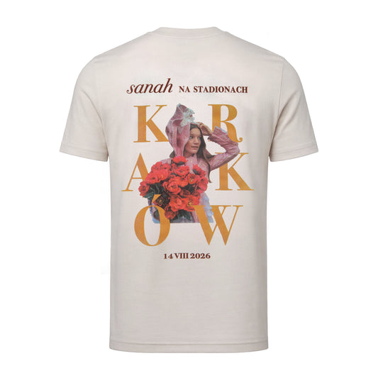 Kremowa koszulka unisex sanah na stadionach "Kraków"