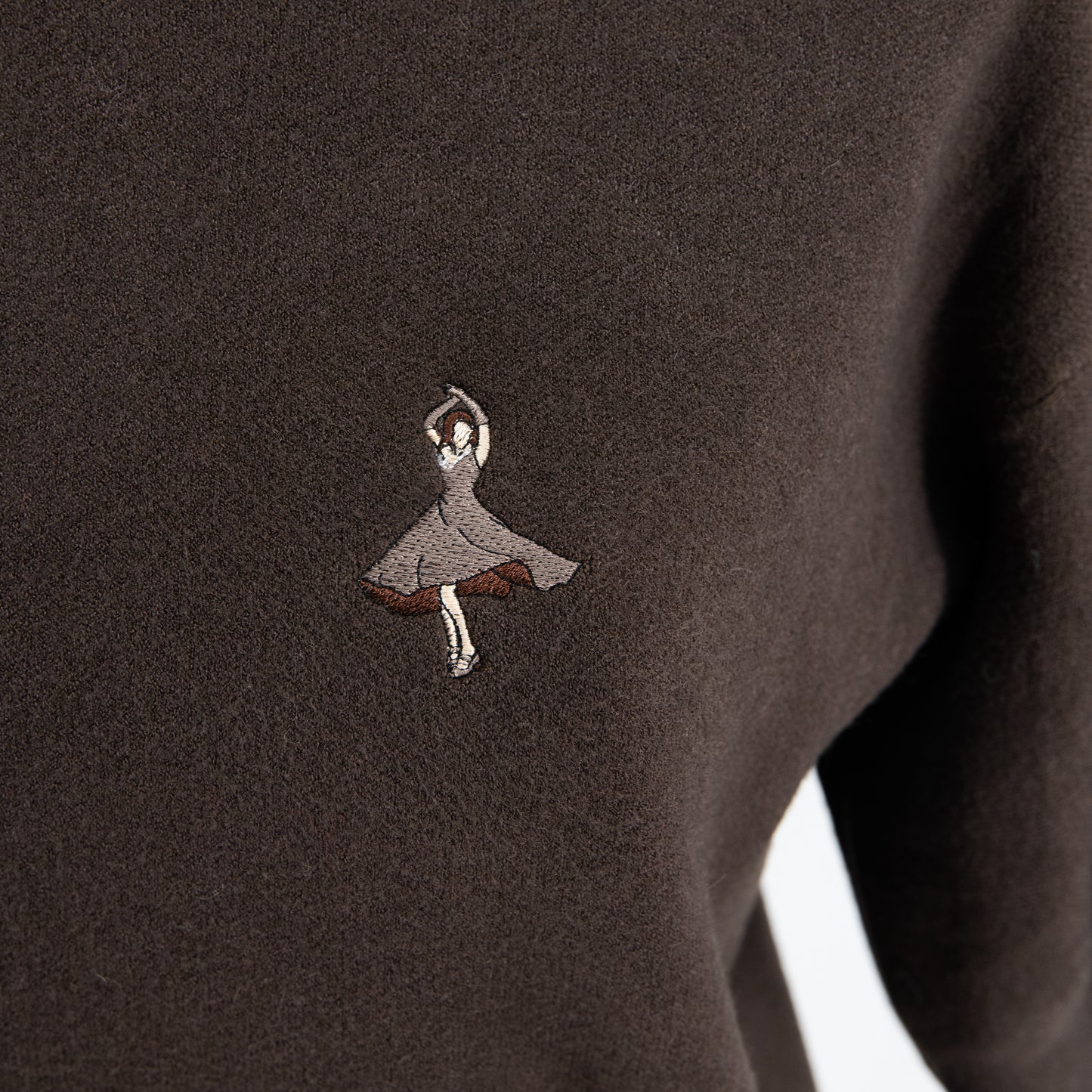 Sweterek czekoladowy rozmiar uniwersalny rękaw 3/4