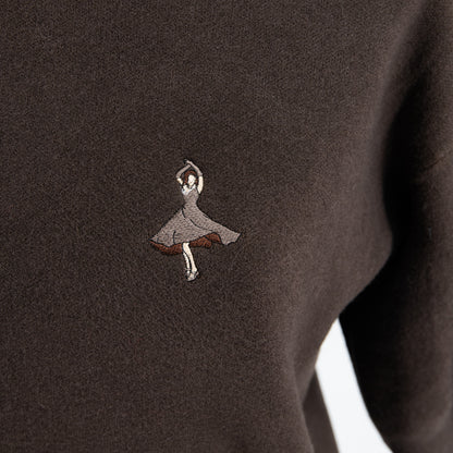 Sweterek czekoladowy rozmiar uniwersalny rękaw 3/4