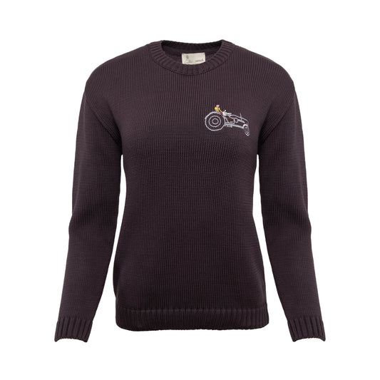 Sweterek czekoladowy unisex "Traktor"