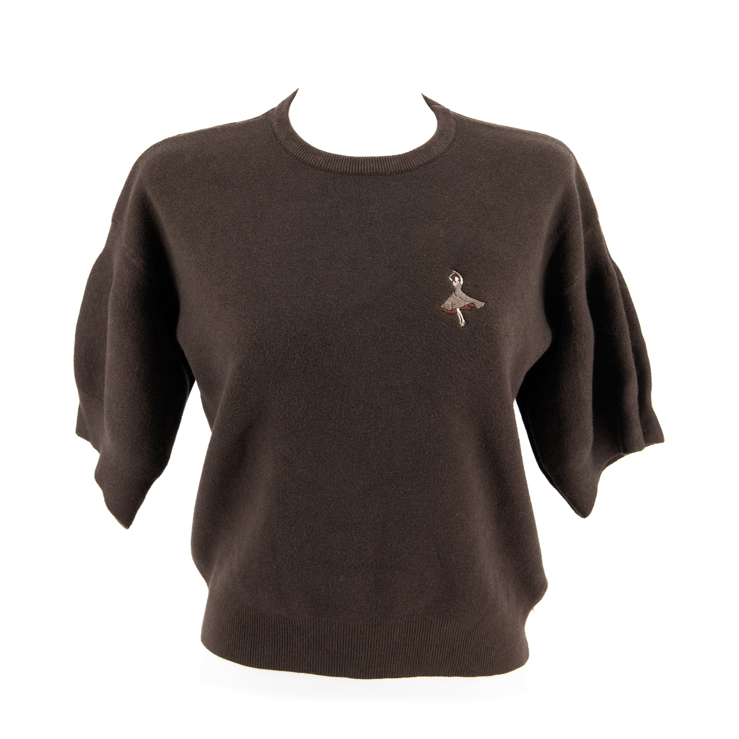 Sweterek czekoladowy rozmiar uniwersalny rękaw 3/4